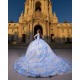 Off Shoulder Sweet 15 Gowns Sky Blue Quinceanera Dress 2024 Dresses