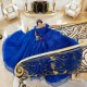 Off Shoulder Tiered Blue Quinceanera Dress Sweetheart Neck Vestidos De 15 Anos