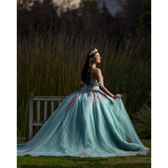 Off Shoulder Tiffany Blue Quinceanera Dresses Sweetheart Neck 15 Dress