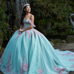 Off Shoulder Tiffany Blue Quinceanera Dresses Sweetheart Neck 15 Dress