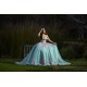 Off Shoulder Tiffany Blue Quinceanera Dresses Sweetheart Neck 15 Dress