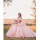 Off Shoulder Vestidos De 15 Anos Pink Quinceanera Dress