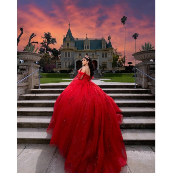 Off Shoulder Vestidos De XV Anos Red Quince Dress Sweet 15 Gowns