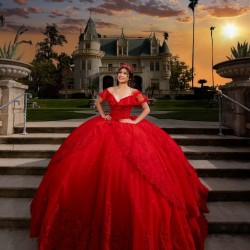 Off The Shoulder Quince Dress Red Vestidos De 15 Anos Sweetheart Dresses