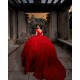 Off The Shoulder Quince Dress Red Vestidos De 15 Anos Sweetheart Dresses