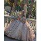 Off The Shoulder SParkly Quince Rose Gold Dresses Custom Made