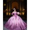 Pearl Quince Dress Lilac Vestidos De 15 Anos Off Shoulder Girl Birthday Gown