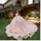 Pink Quince Dress Long Sleeve Vestidos De 15 Anos