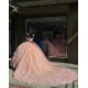 Pink Spaghetti Strap Quinceanera Dresses Sweetheart Neckline 15 Dress