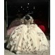 Ruffled Ivory Quince Dress Sweetheart Neck Sequin 15 Dresses