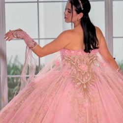 Sequin Quince Dress Crystal Pink Vestidos De 15 Anos Sweetheart Neck Vestidos De XV Anos