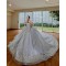 Silver Quinceanera Dress Shiny Crystal Vestidos De 15 Anos With Cape