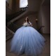 Sky Blue Quince Dress Off Shoulder Vestidos De 15 Anos With Bow