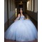 Sky Blue Quince Dress Off Shoulder Vestidos De 15 Anos With Bow