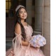 Sleeveless 15 Anos Pink Quince Dress Sweet 15 Gowns Girl Birthday Gowns