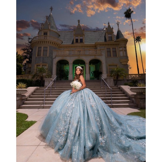 Sleeveless Aqua Blue Quinceanera Dress Sweetheart Neck Vestidos De 15 Anos