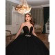 Sleeveless Black Quince Dresses V Neck 15 Dress