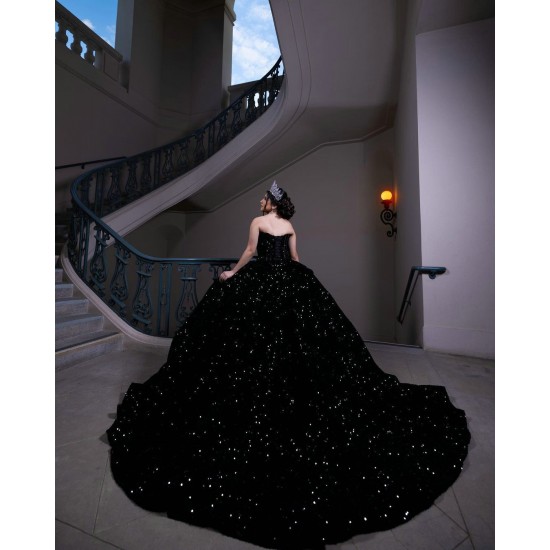 Sleeveless Black Quinceanera Dress Sweetheart 2024 Dresses