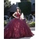 Sleeveless Burgundy Quince Dresses V Neck 15 Dress