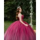 Sleeveless Burgundy Quince Dresses V Neck 15 Dress in instagram