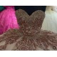 Sleeveless Champagne Quince Dress Sweetheart Ball Gown Sequin 15 Dresses