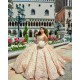 Sleeveless Champagne Quinceanera Dress Strapless 15 Dresses With Bow