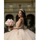 Sleeveless Champagne Quinceanera Dresses Sweetheart Neck 15 Dress