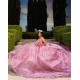 Sleeveless Coral Quinceanera Dress Vestidos De 15 Anos With Bow