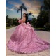 Sleeveless Coral Quinceanera Dress Vestidos De 15 Anos With Bow