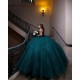 Sleeveless Emerald Green Quince Dress Sweetheart Neck Vestidos De 15 Anos