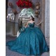 Sleeveless Emerald Green Quinceanera Dress Sweetheart Neck 15 Dresses