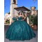 Sleeveless Gray Green Quinceanera Dresses Sweetheart Neck Beading 15 Dress