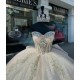 Sleeveless Ivory Quinceanera Dress Sweetheart 15 Dresses With Bow Ball Gown