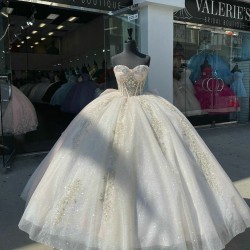 Sleeveless Ivory Quinceanera Dress Sweetheart 15 Dresses With Bow Ball Gown