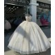 Sleeveless Ivory Quinceanera Dress Sweetheart 15 Dresses With Bow Ball Gown