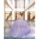 Sleeveless Lilac Quince Dress Sweetheart Neck Women 2024 Ball Gown