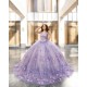 Sleeveless Lilac Quince Dress Sweetheart Neck Women 2024 Ball Gown