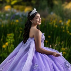 Sleeveless Lilac Quinceanera Dresses Sweetheart Neck 15 Dress