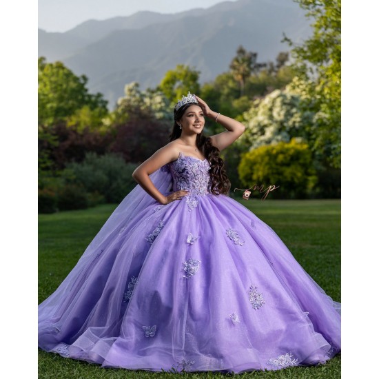 Sleeveless Lilac Quinceanera Dresses Sweetheart Neck 15 Dress