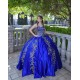 Sleeveless Navy Blue Quinceanera Dress Sweetheart Neck 15 Dresses