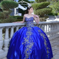 Sleeveless Navy Blue Quinceanera Dress Sweetheart Neck 15 Dresses