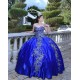 Sleeveless Navy Blue Quinceanera Dress Sweetheart Neck 15 Dresses