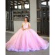 Sleeveless Pink Quince Dress Birthday Party Robe Vestidos De 15 Anos