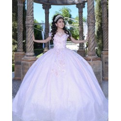 Sleeveless Pink Quince Dresses V Neck 15 Dress