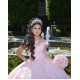 Sleeveless Pink Quince Dresses V Neck 15 Dress