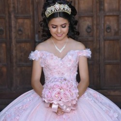 Sleeveless Pink Quince Dresses V Neck 15 Dress