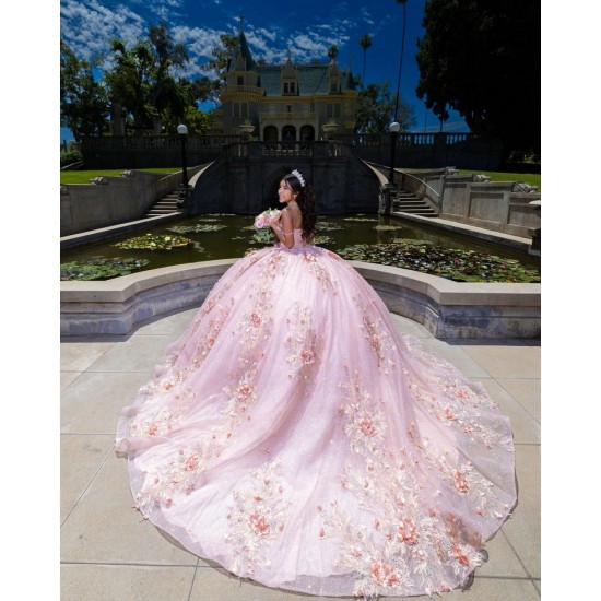 Sleeveless Pink Quinceanera Dress Sweetheart Neck 2024 Ball Gown Princess Dresses