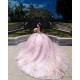 Sleeveless Pink Quinceanera Dress Sweetheart Neck 2024 Ball Gown Princess Dresses