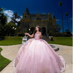 Sleeveless Pink Quinceanera Dress Sweetheart Neck 2024 Ball Gown Princess Dresses