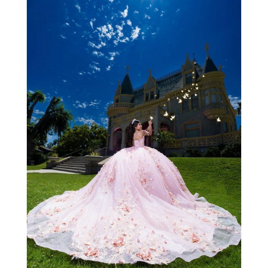 Sleeveless Pink Quinceanera Dress Sweetheart Neck 2024 Ball Gown Princess Dresses